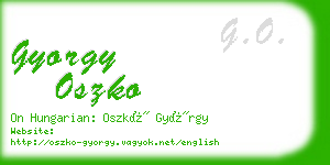 gyorgy oszko business card